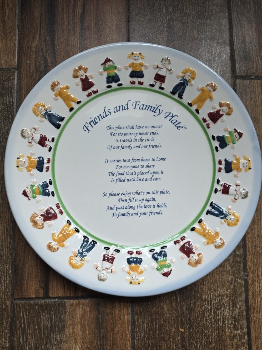 Friends and Family Decorative Serving Plate - Multicolor The Giving Plate